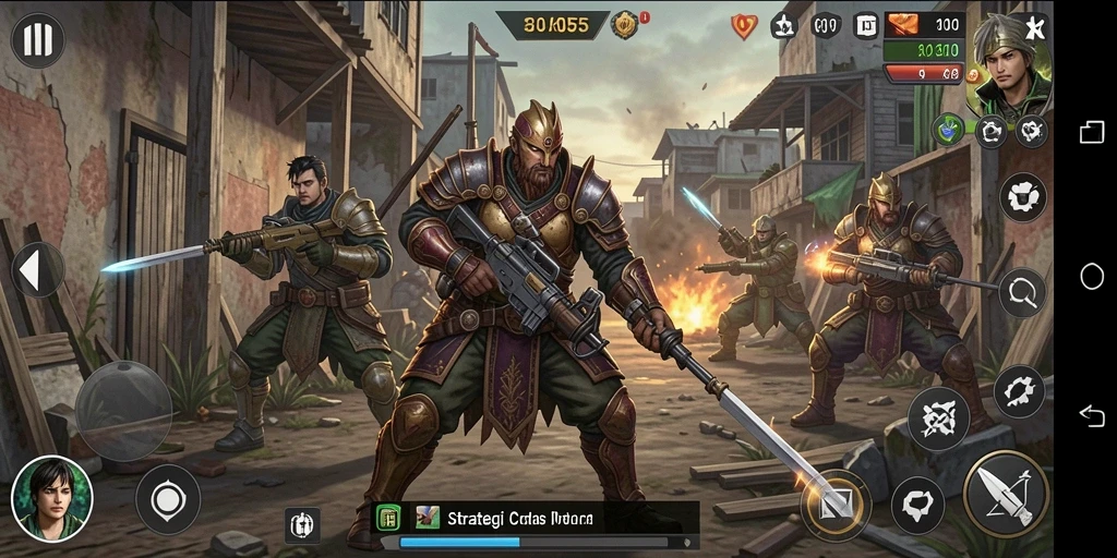 Tampilan gameplay strategis yang mendebarkan di 8055.