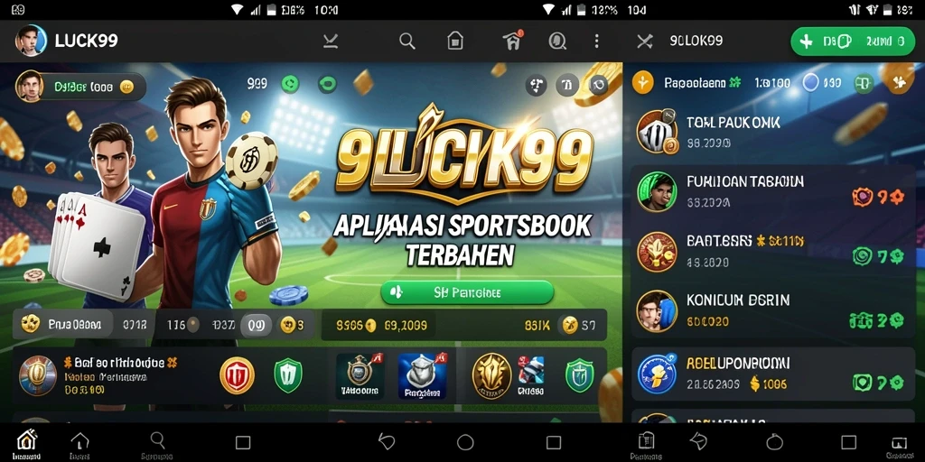 Tampilan menarik dari gameplay aplikasi Sportsbook 99LUCK99.