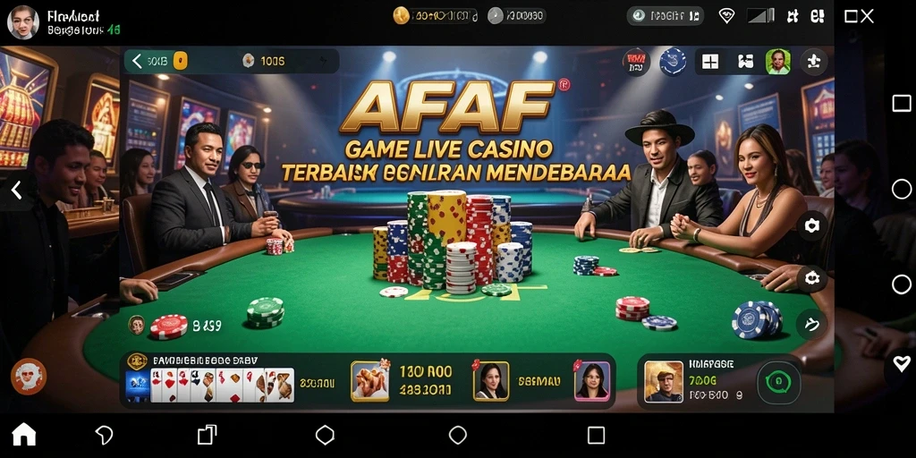 Tampilan gameplay AFAF yang menegangkan dan interaktif di Live Casino.