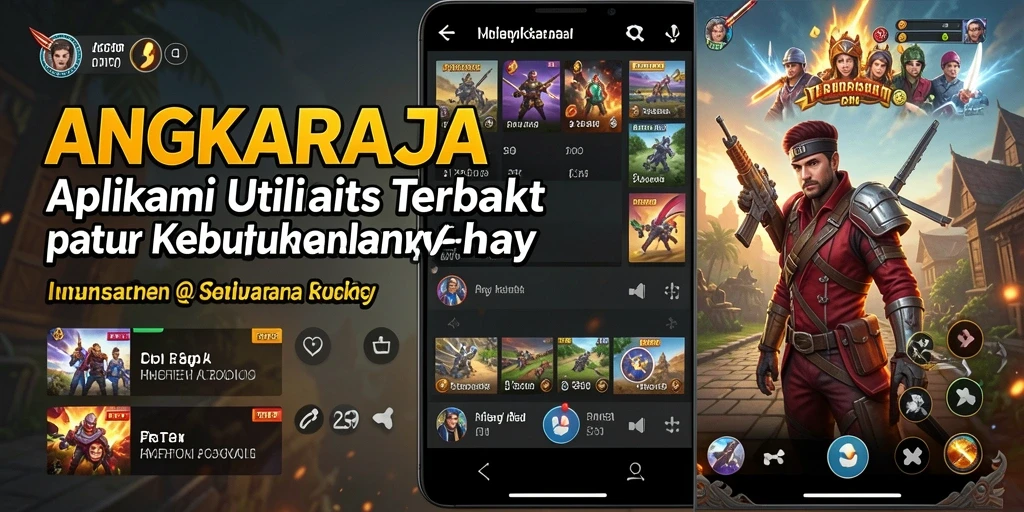 Tangkapan layar dari aplikasi ANGKARAJA menampilkan fitur utilitas yang intuitif.