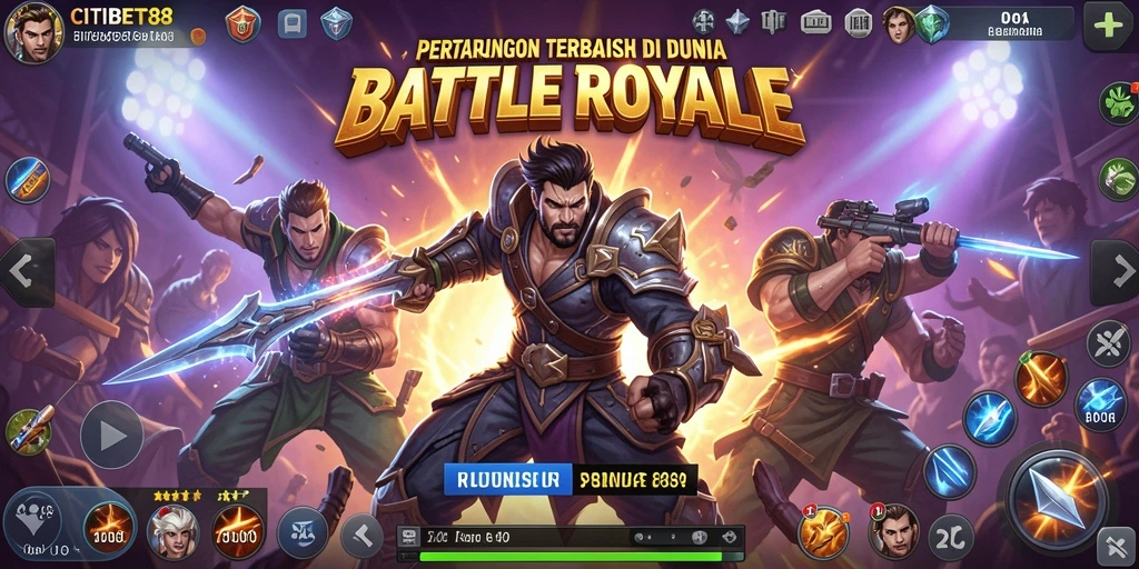 Screenshot dari gameplay menegangkan di CITIBET88 Battle Royale.