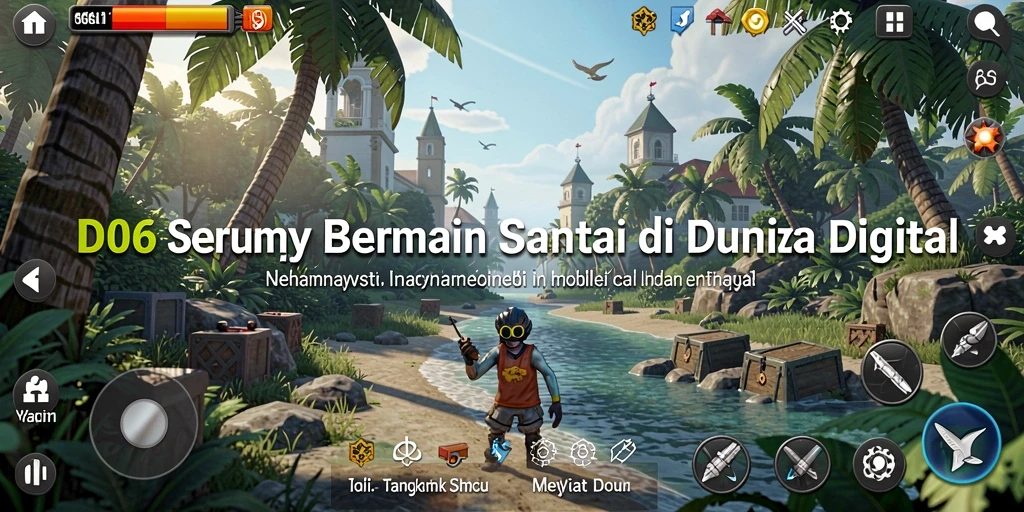Tampilan gameplay D06 yang menawan dengan aksi seru dan warna-warni.