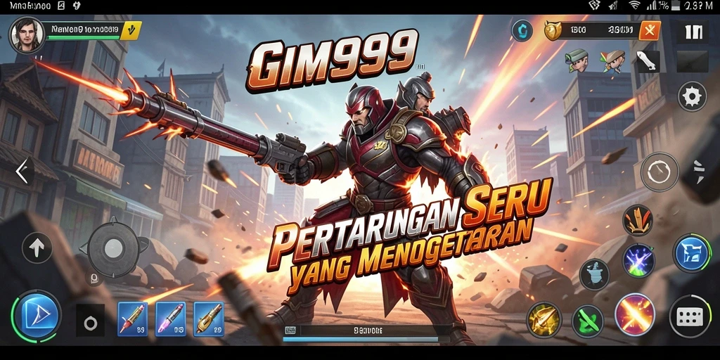 Screenshot GIM999 menampilkan aksi pertarungan yang mendebarkan.