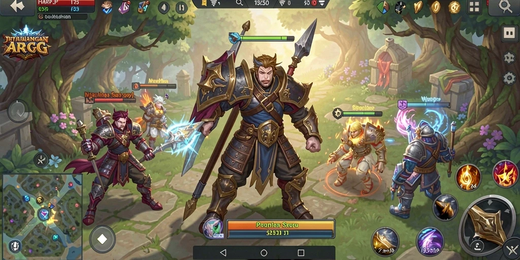 Tampilan gameplay ARPG yang menegangkan dan penuh aksi.