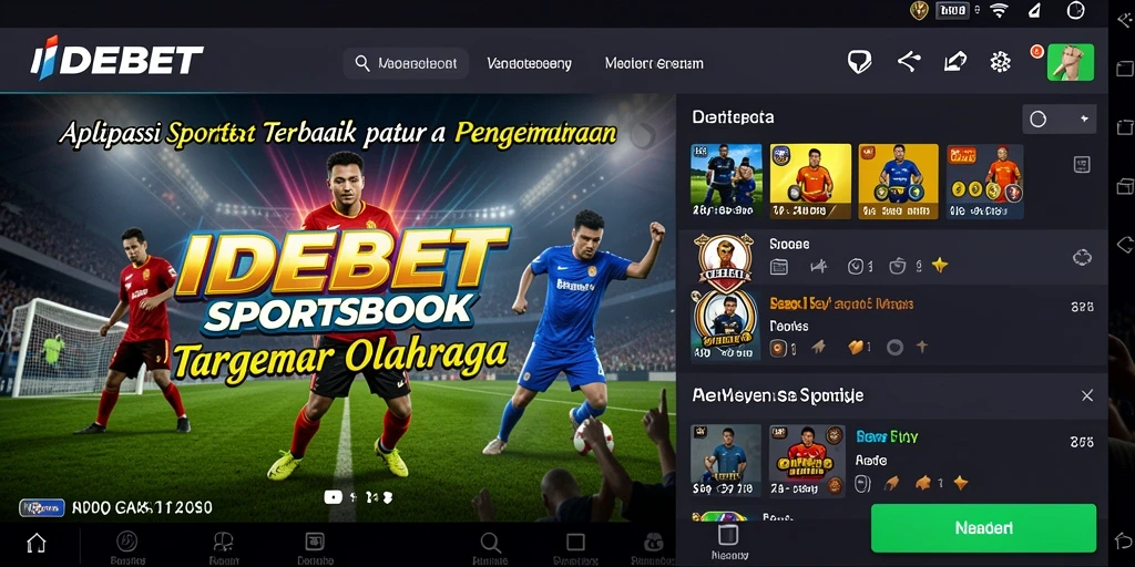Tampilan gameplay Sportsbook yang menarik di IDEBET.