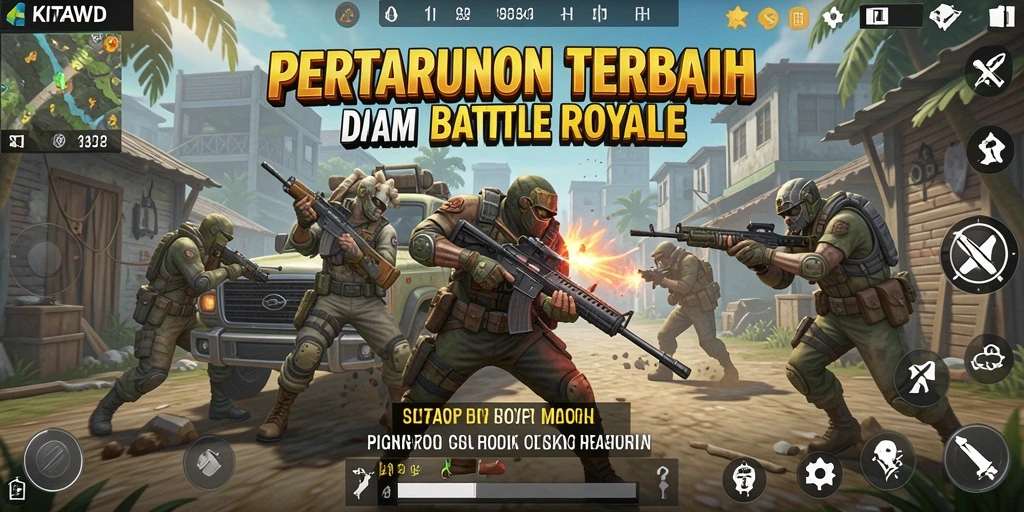 Screenshot menampilkan aksi seru dalam pertarungan Battle Royale di KITAWD.