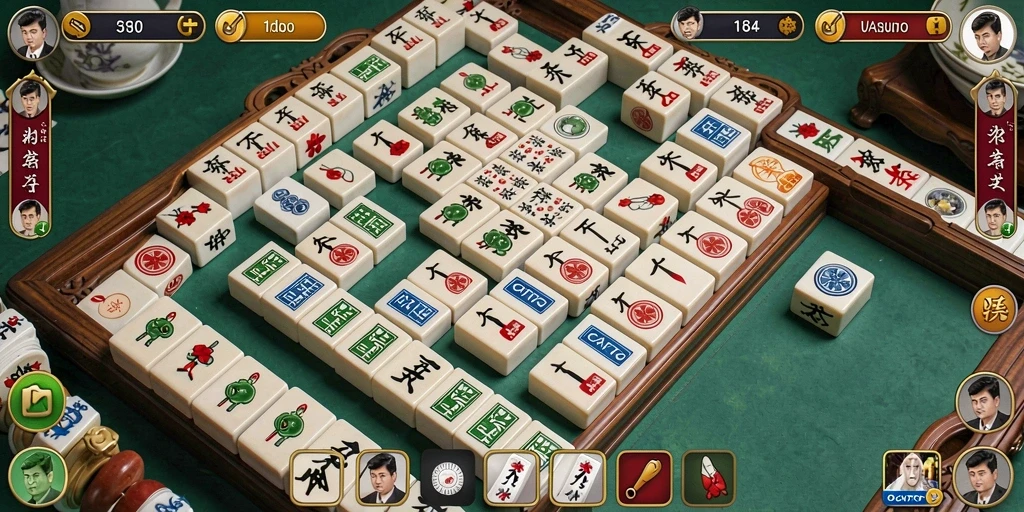 Screenshot gameplay OCATOTO yang menunjukkan keseruan bermain Mahjong.