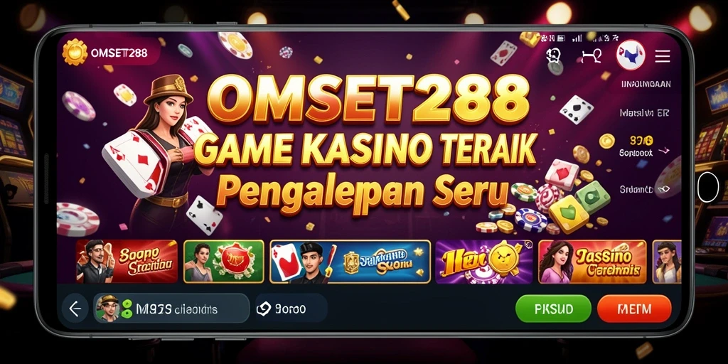 Tampilan gameplay seru OMSET288 yang mengusung tema kasino.