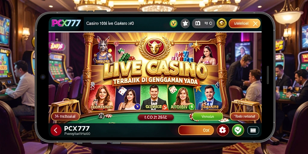 Tampilan menarik dari gameplay Live Casino PCX777 yang mengasyikkan.