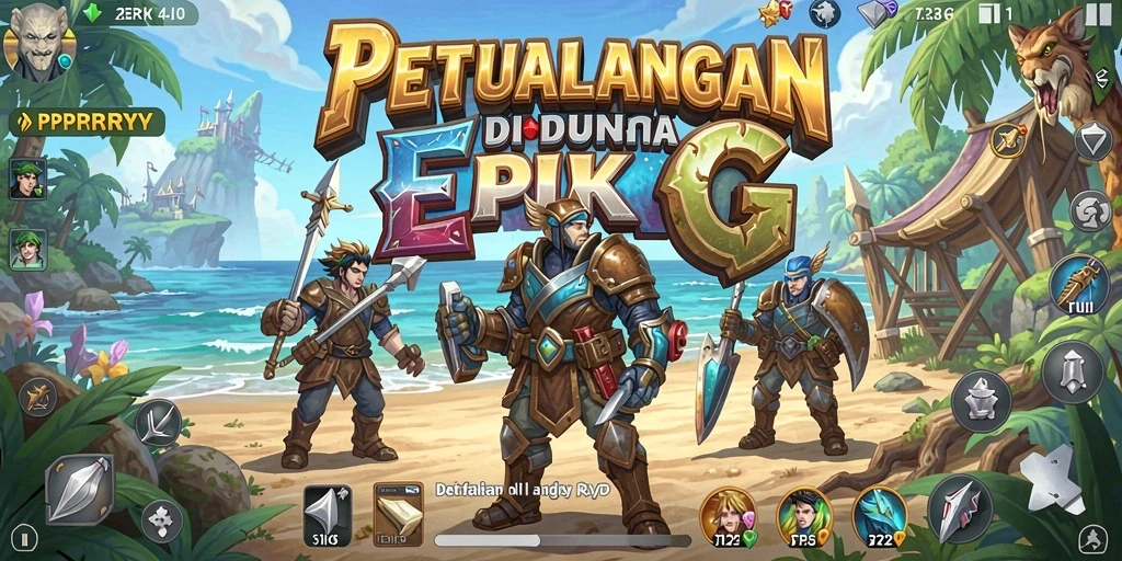 Screenshot utama PPRRYY menampilkan aksi seru dalam dunia RPG.