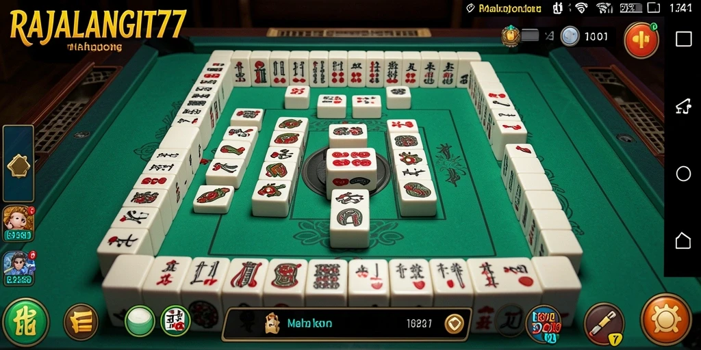 Tangkapan layar RAJALANGIT77 menampilkan gameplay Mahjong yang seru.