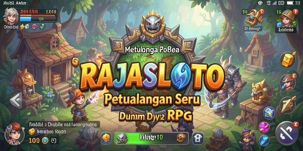 Tangkapan layar RAJASLOTO menampilkan aksi pertarungan epik dalam permainan RPG.