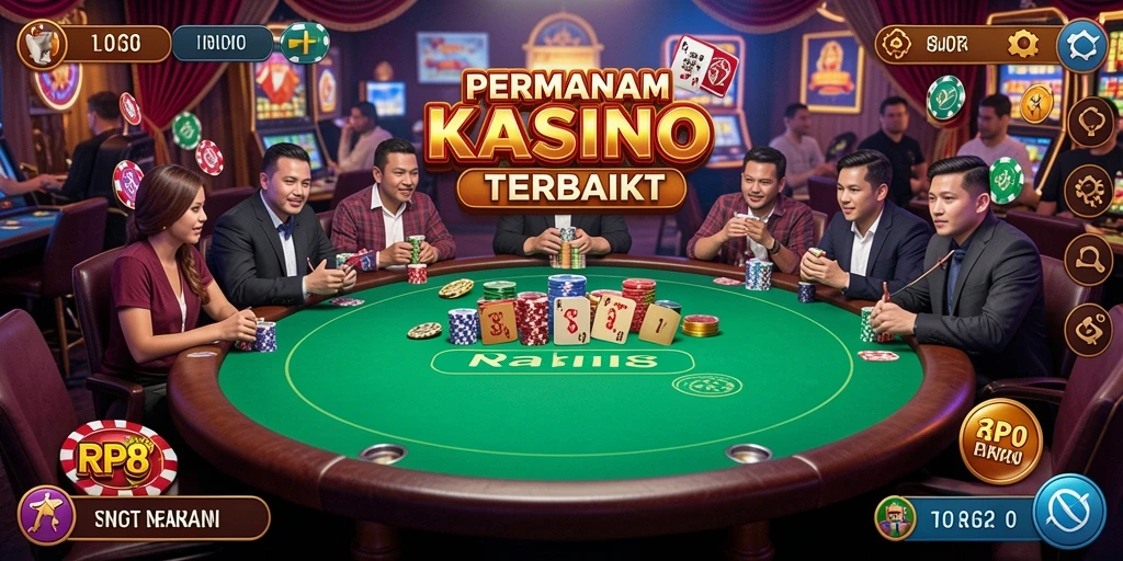 Screenshot gameplay RP8 menunjukkan keseruan permainan Kasino yang mengasyikkan.