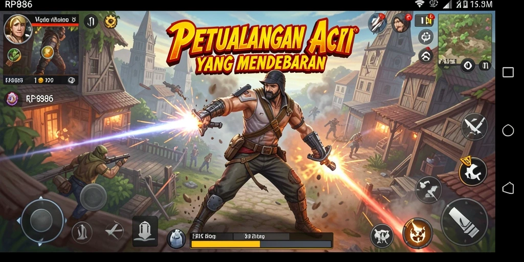 Gameplay RP886 yang penuh aksi dan tantangan seru.
