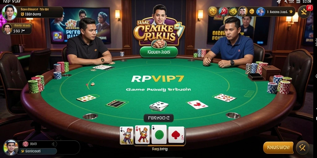 Screenshot RPVIP7 menunjukkan momen seru saat bermain Poker dengan teman.
