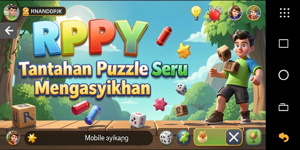 Screenshot gameplay RPYYY menunjukkan tantangan puzzle yang menarik.