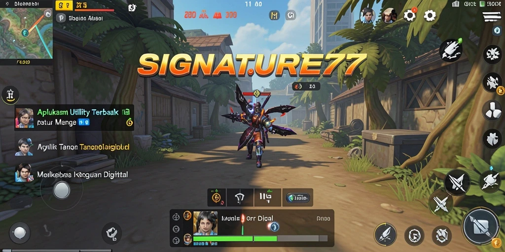 Tampilan antarmuka SIGNATURE77 saat membuat tanda tangan digital.