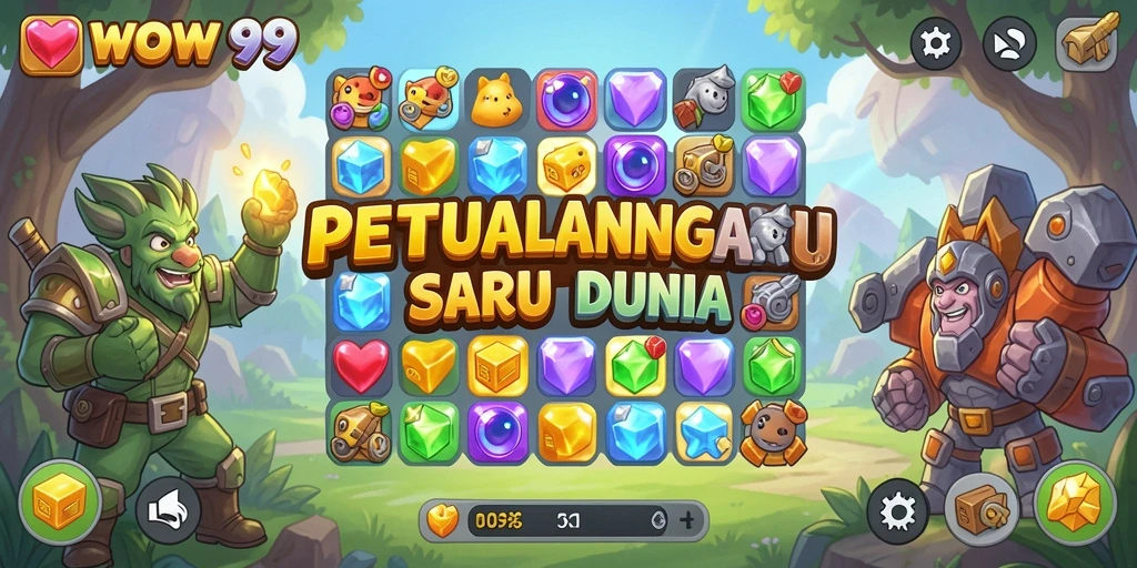 Gameplay menarik dari WOW99 dengan tantangan Match-3.